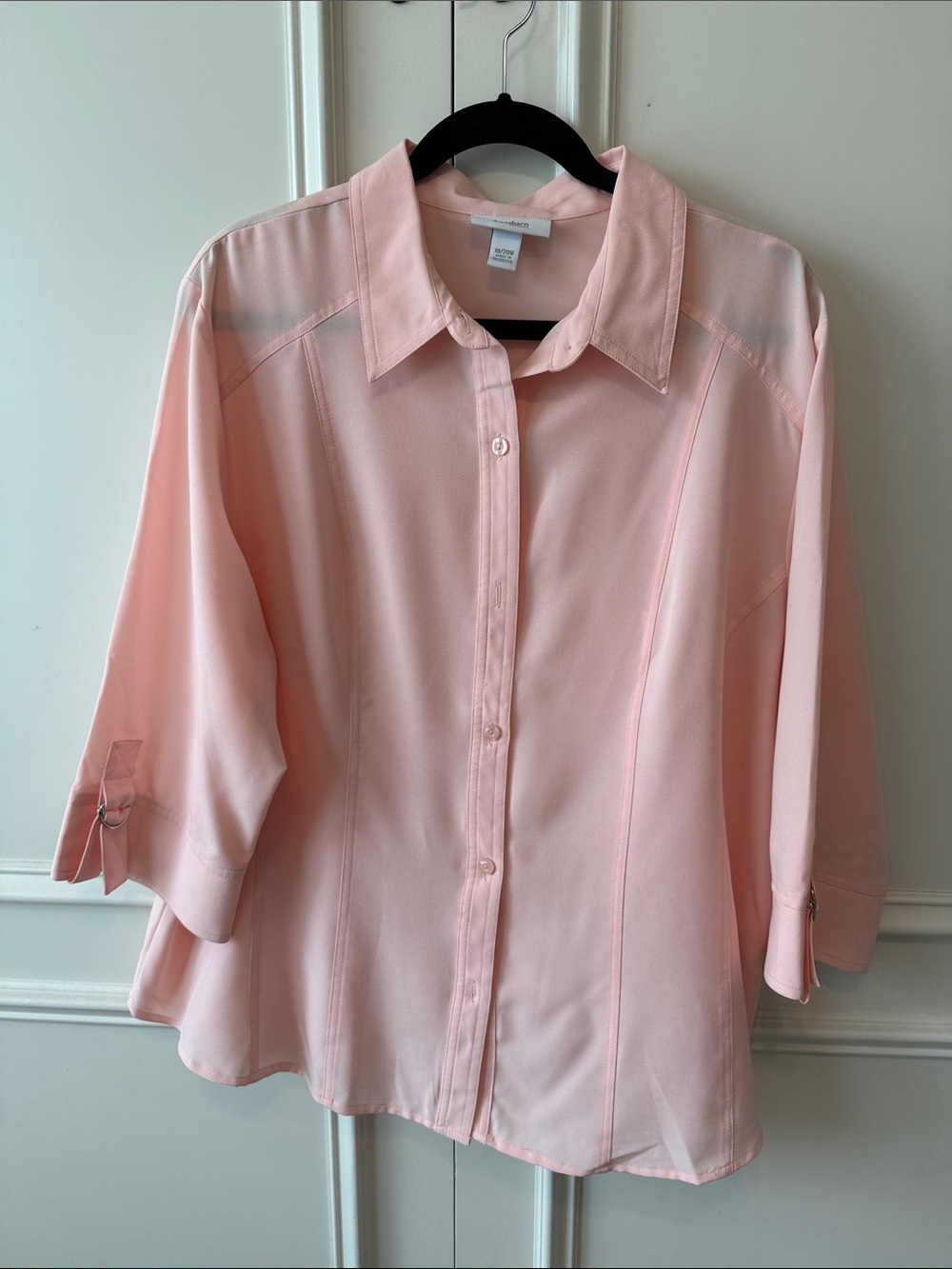 Dress Barn Light Pink Button-Down Blouse